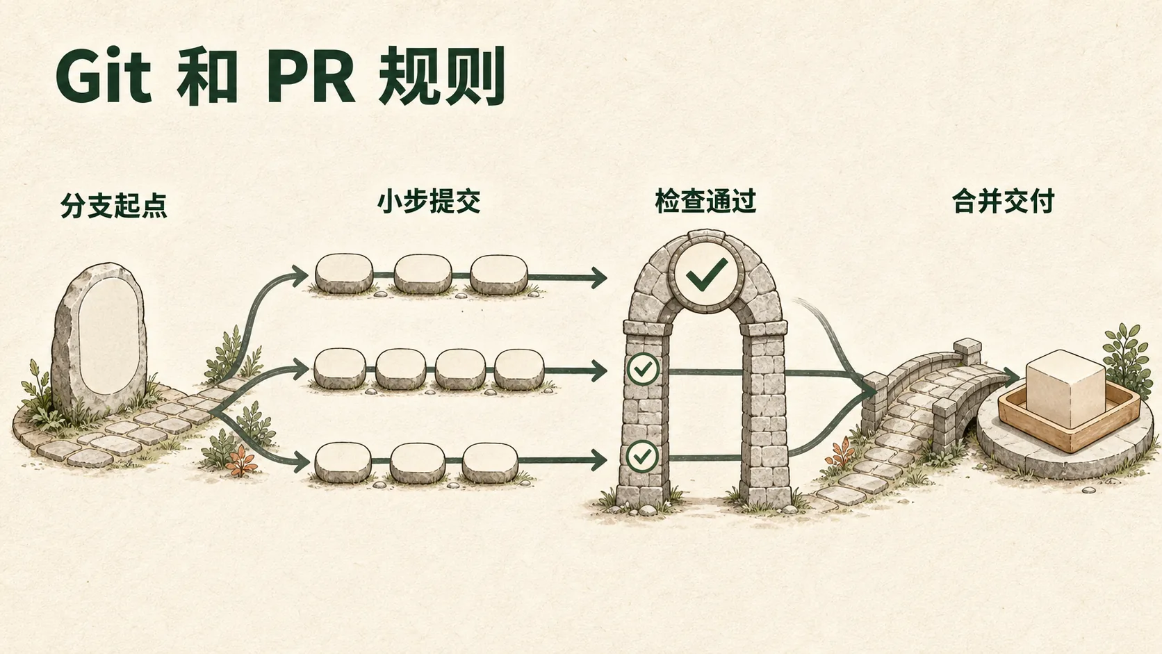Git 和 PR 规则配图